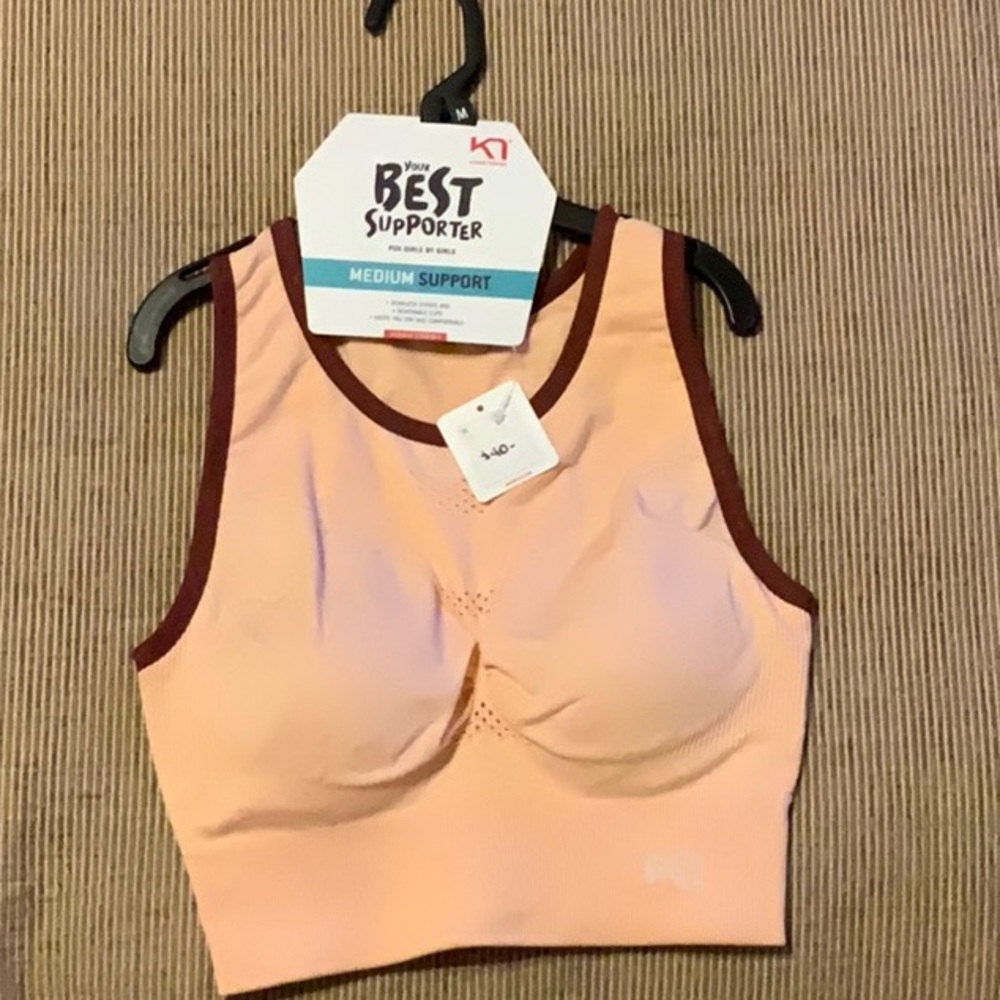 Kari Traa NESS sports bra - Soft (Lt Coral/Burg)